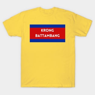 Krong Battambang City in Cambodian Flag Colors T-Shirt